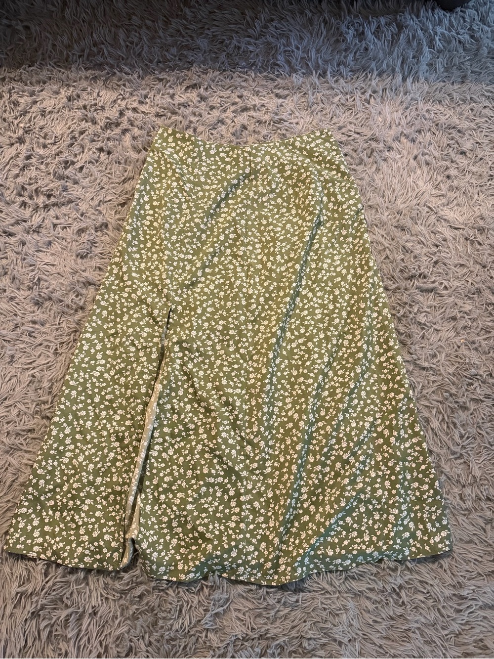 SHEIN Olive Green Floral Maxi Skirt